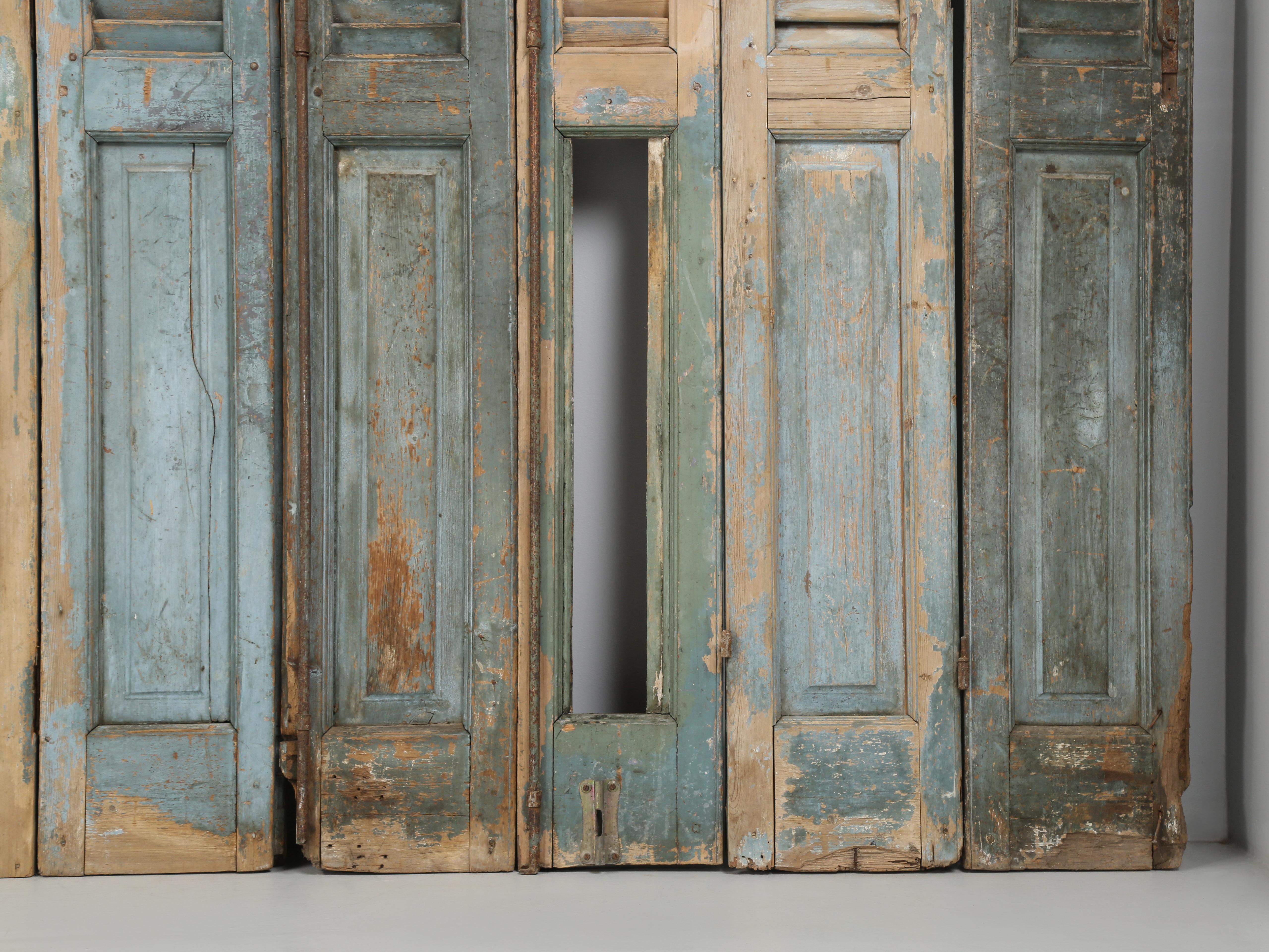 Collection '14' Antique French Original Paint Shutters, Headboard, Room Divider 11