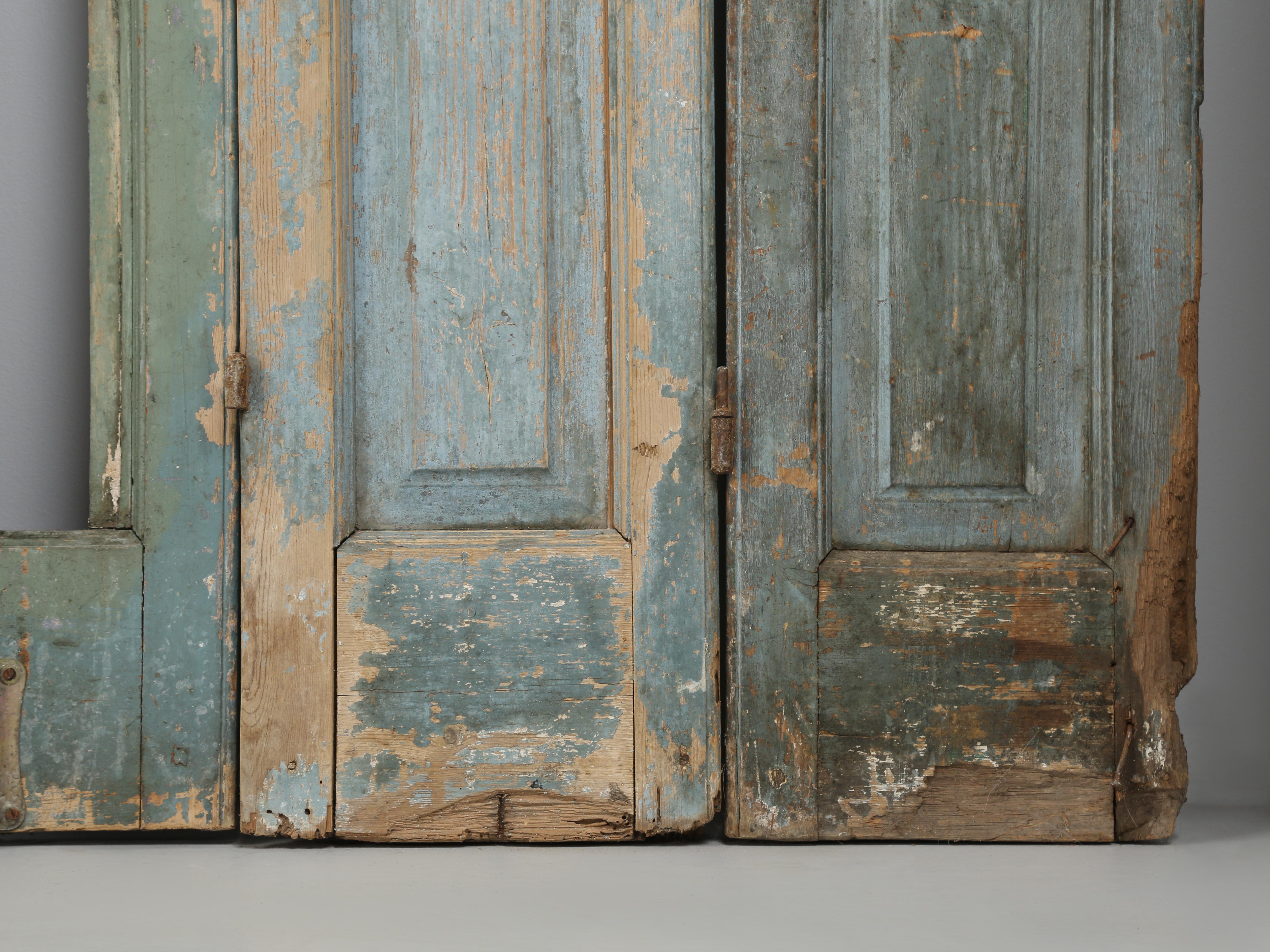 Collection '14' Antique French Original Paint Shutters, Headboard, Room Divider 12