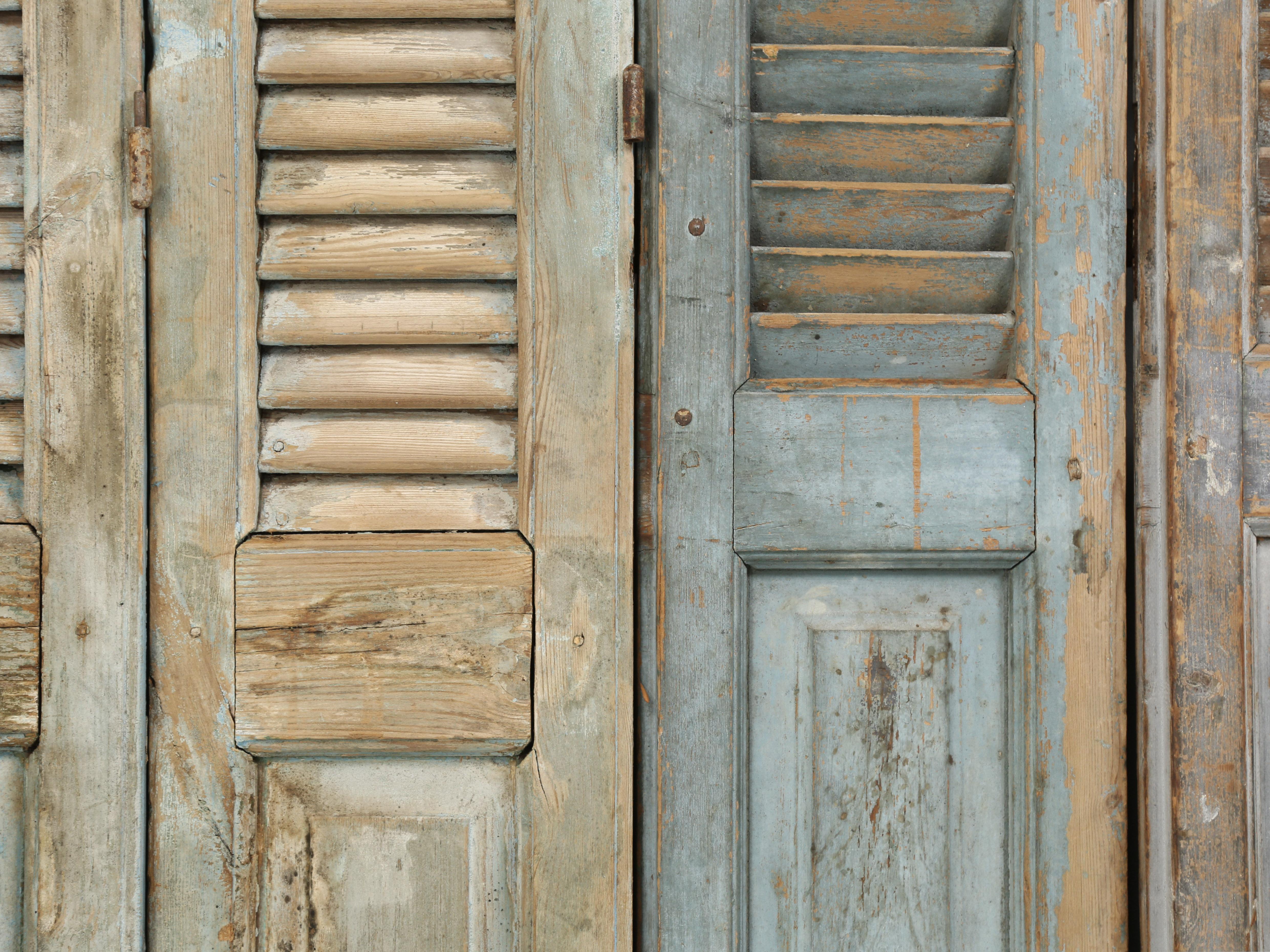 Collection '14' Antique French Original Paint Shutters, Headboard, Room Divider 1