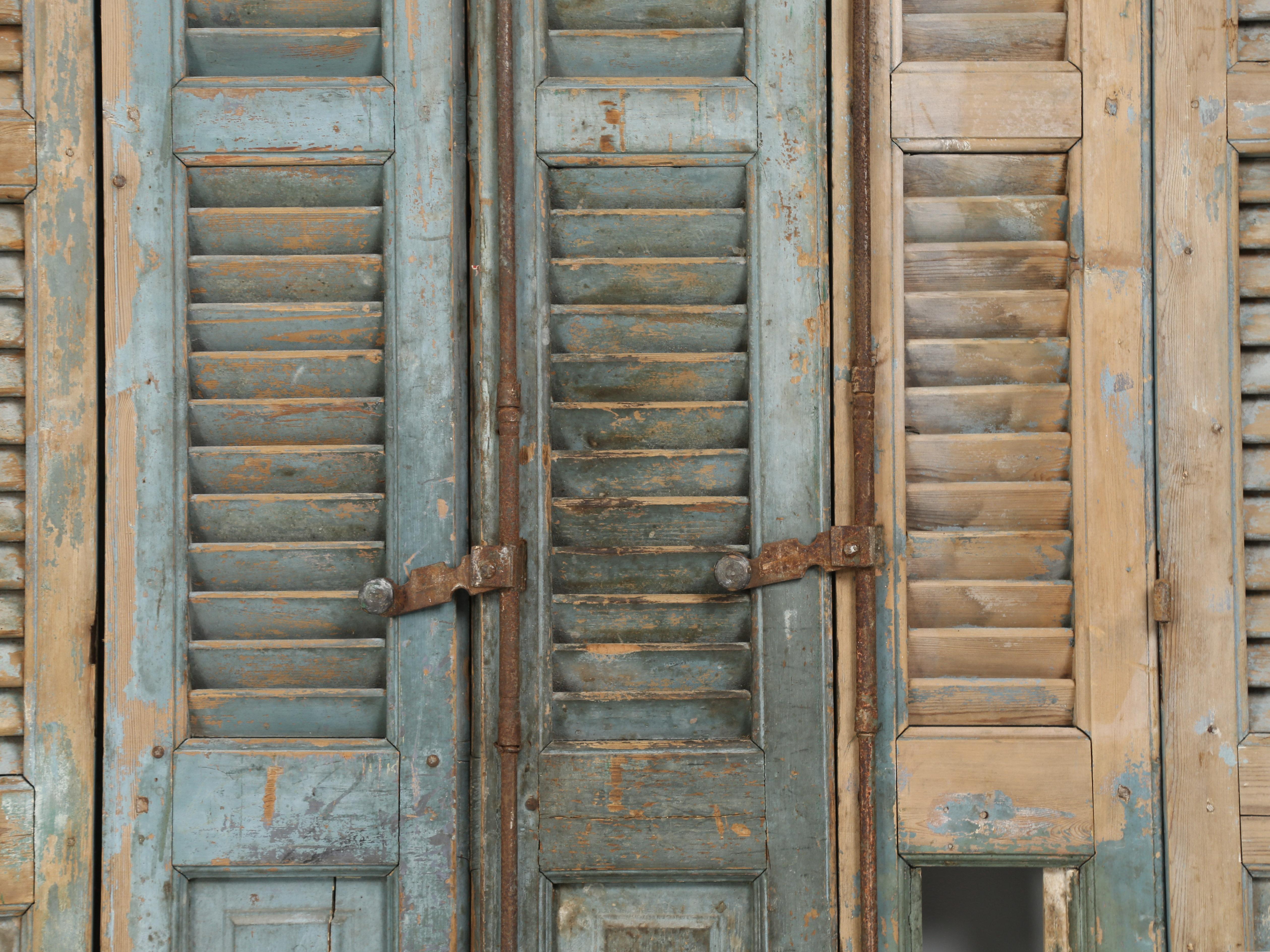 Collection '14' Antique French Original Paint Shutters, Headboard, Room Divider 2