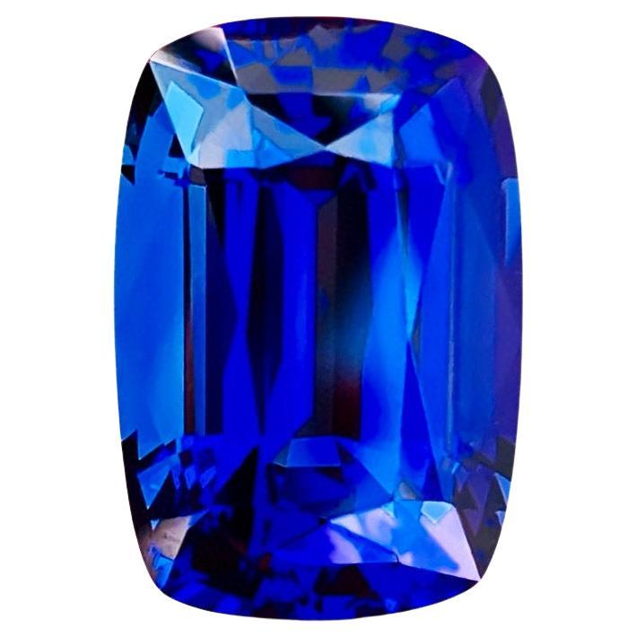 Collection  20.79ct tanzanite at top color Dblock royal blue plus For Sale
