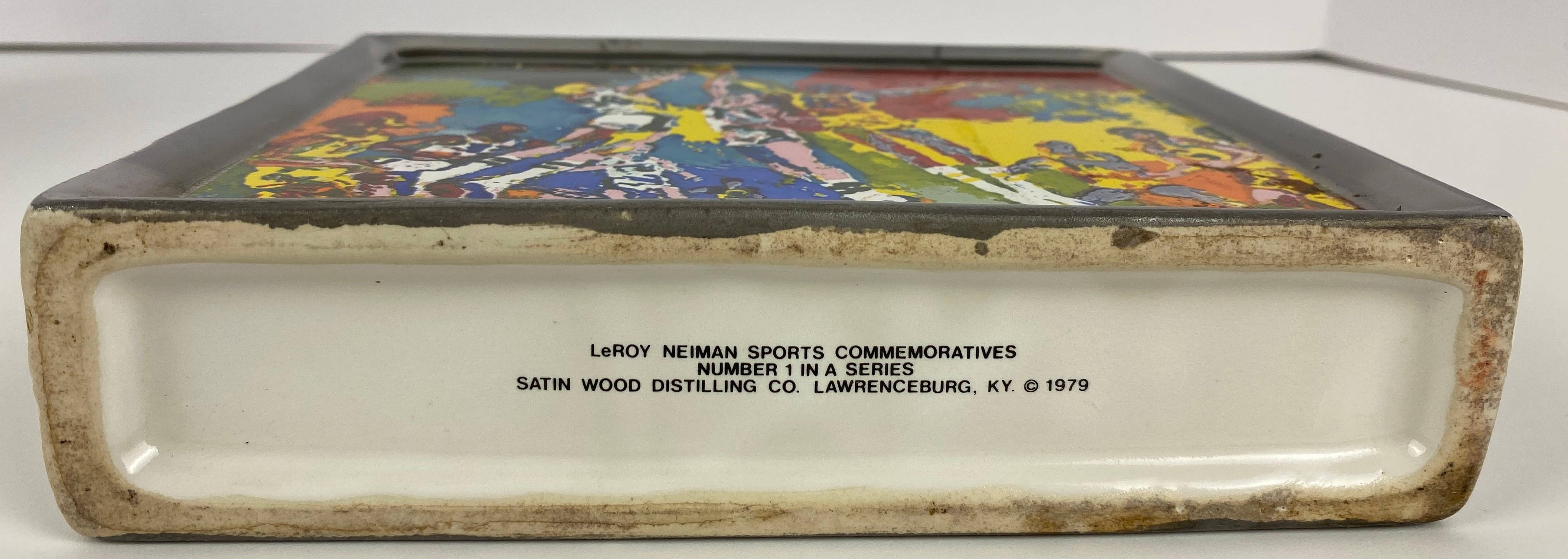 American Collection 3 Porcelain Decanters LeRoy Neiman Decorative Sports Memorabilia For Sale