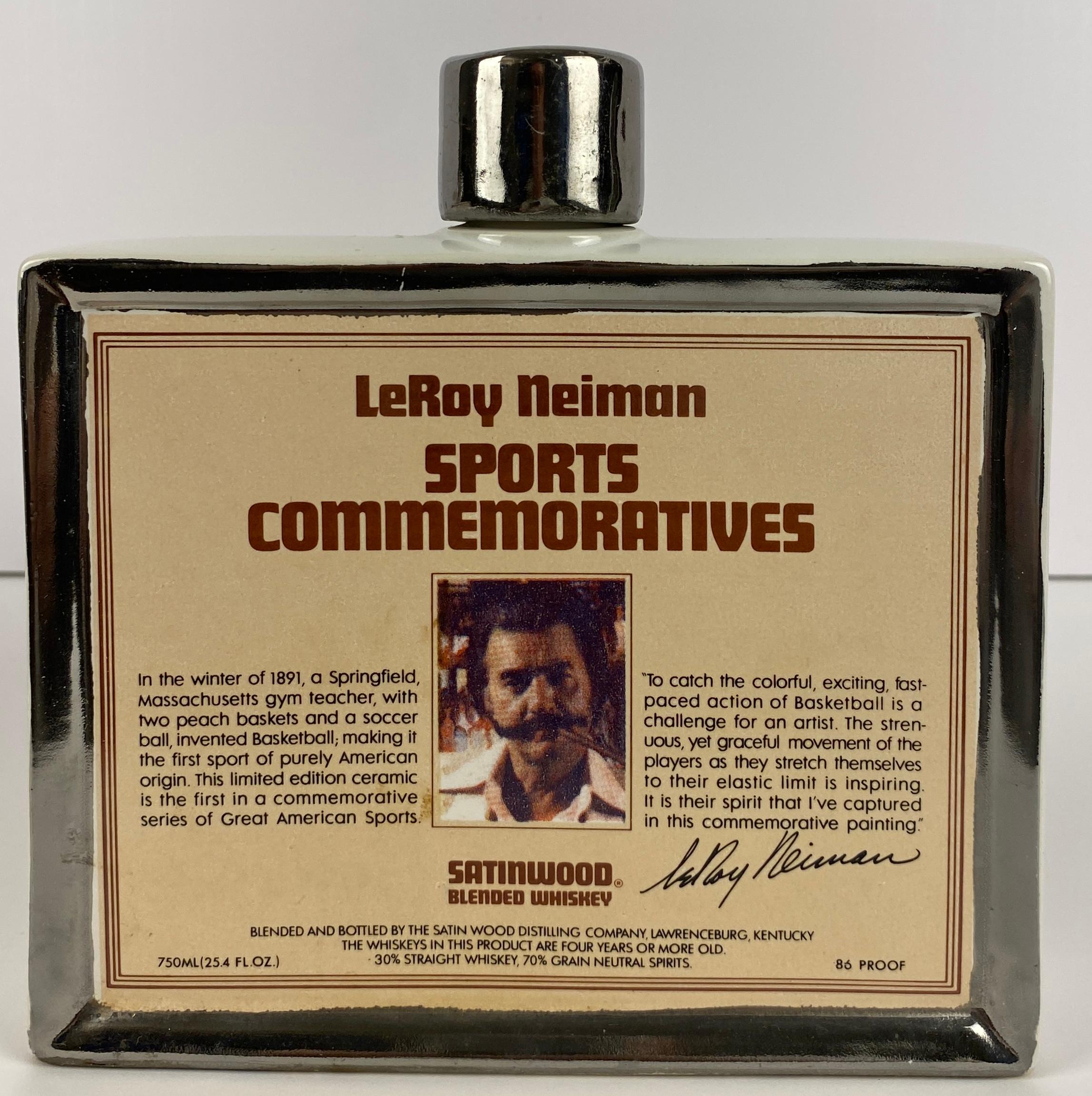 Collection 3 Porcelain Decanters LeRoy Neiman Decorative Sports Memorabilia In Good Condition For Sale In Miami, FL