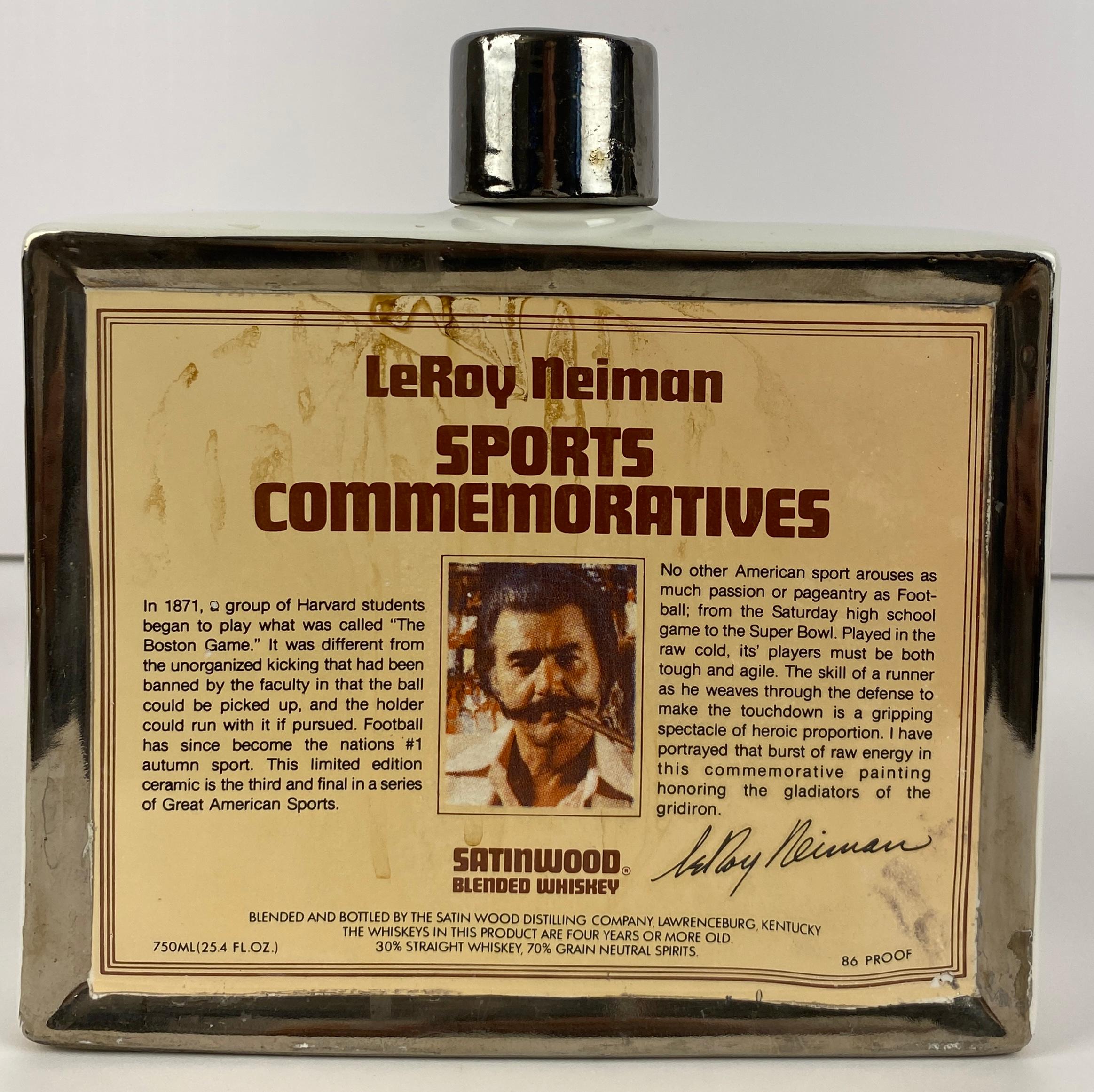Collection 3 Porcelain Decanters LeRoy Neiman Decorative Sports Memorabilia For Sale 1