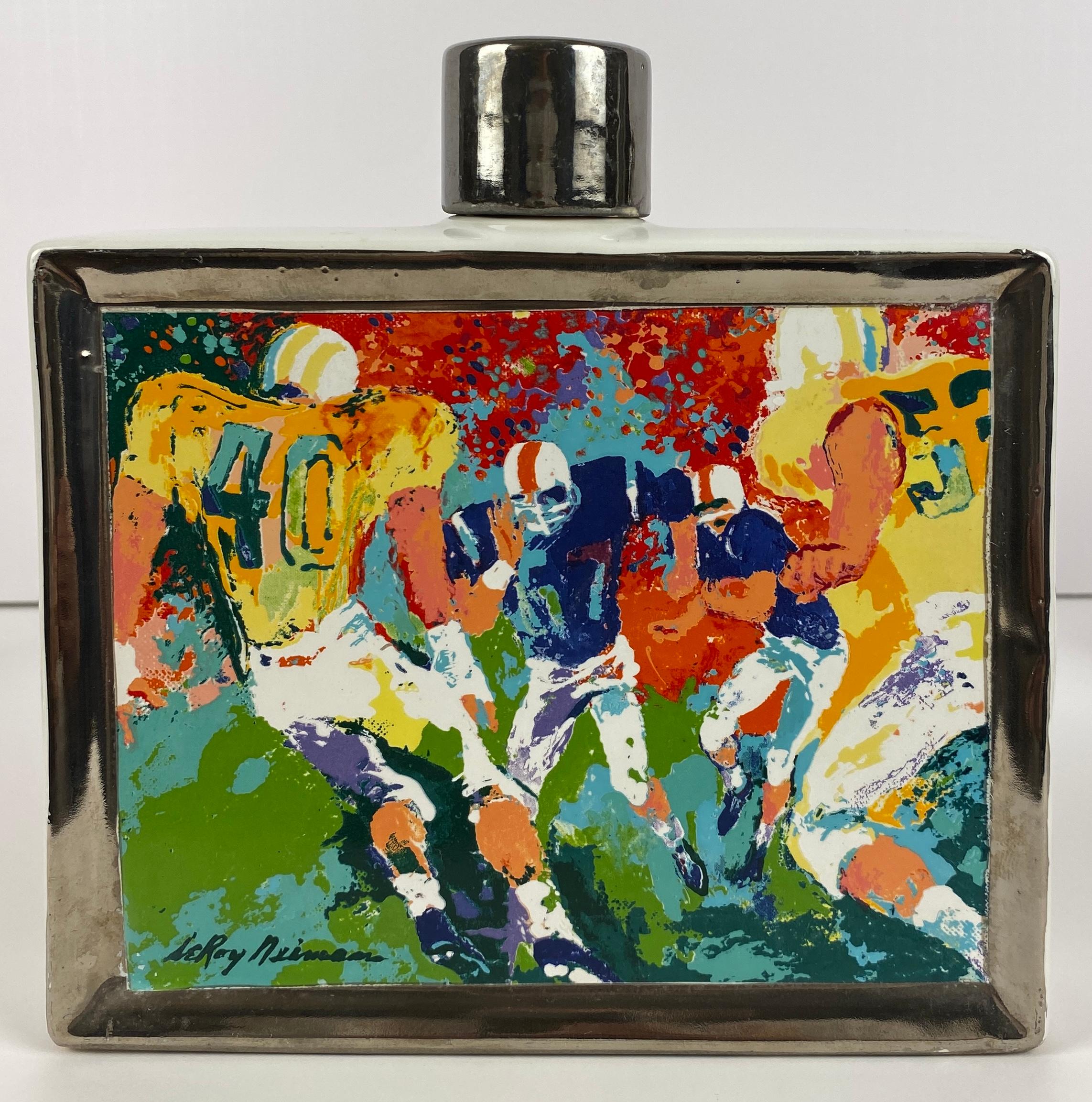Collection 3 Porcelain Decanters LeRoy Neiman Decorative Sports Memorabilia For Sale 2