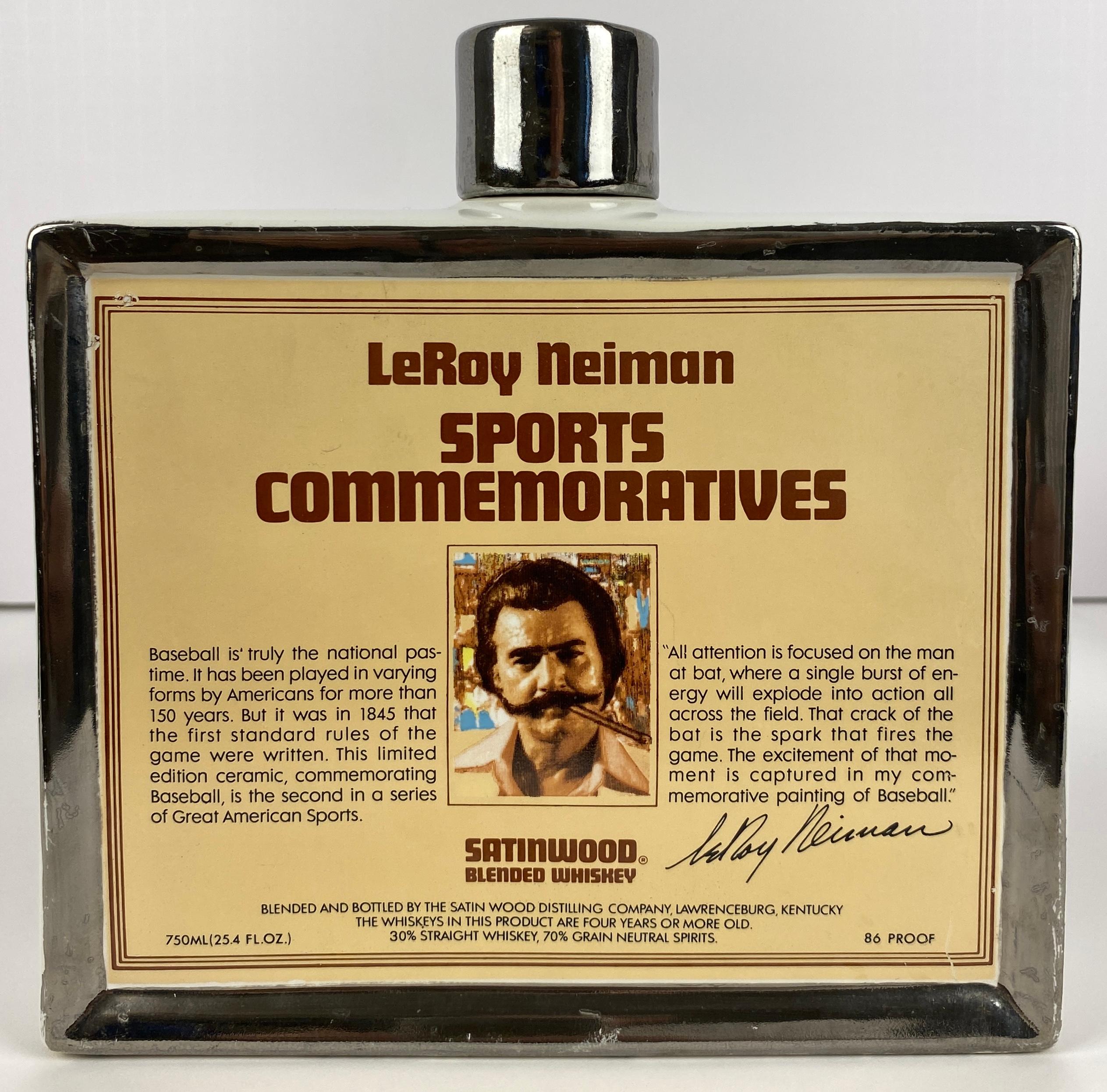 Collection 3 Porcelain Decanters LeRoy Neiman Decorative Sports Memorabilia For Sale 3