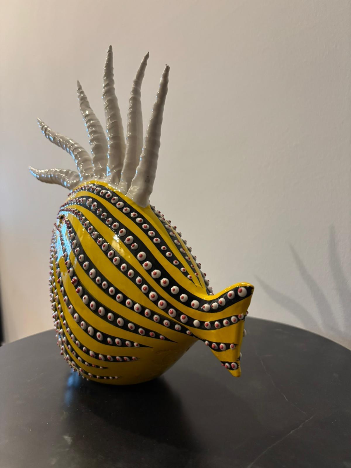 Collectional 4 Poisson décoratif, centre de table en céramique. Fabriqué à la main Italie. Sur mesure. 2025 en vente 6