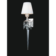 Collection Ballerina Wall Lamp, Metal and Crystal, NCA 200/1/L WS by JAGO