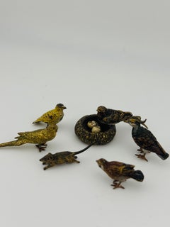 Collection birds rat of Viennese bronze around 1900 fine