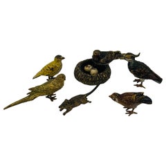 Collection birds rat of Viennese bronze around 1900 fine