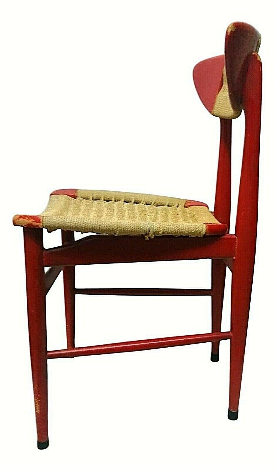 Milieu du XXe siècle Design de chaise de la collection Hans Wegner en bois et corde, années 1950 en vente