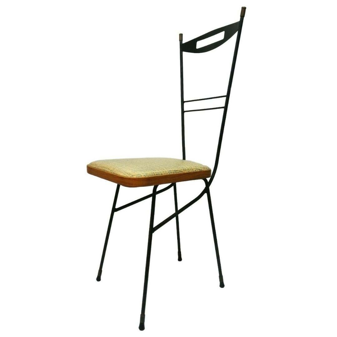 Mid-20th Century Collection Chair Made with an Iron and Eco-Leather, 1960s