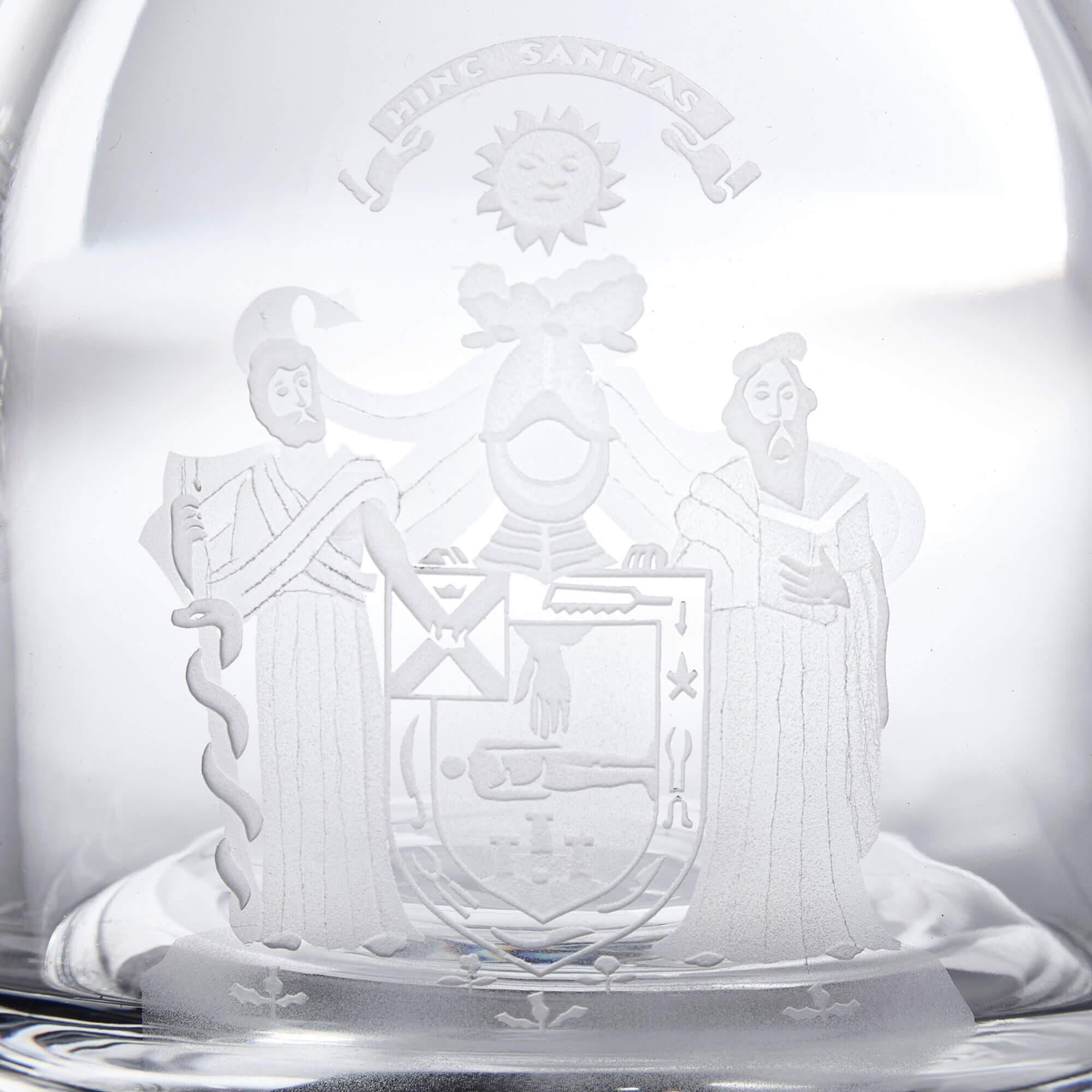 20th Century Collection Continental Cut Engraved Glass Decanters Dessert Glasses For Sale