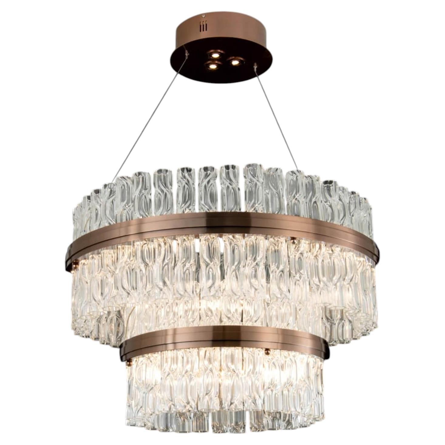 Collection Eris Chandelier, Metal and Glass, NCS 189/2/80 by JAGO