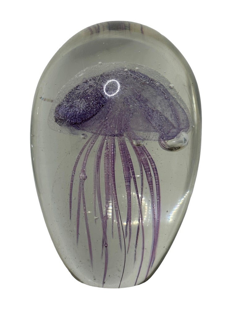 Collection Four Jelly Fish Murano Italian Art Glass Aquarium