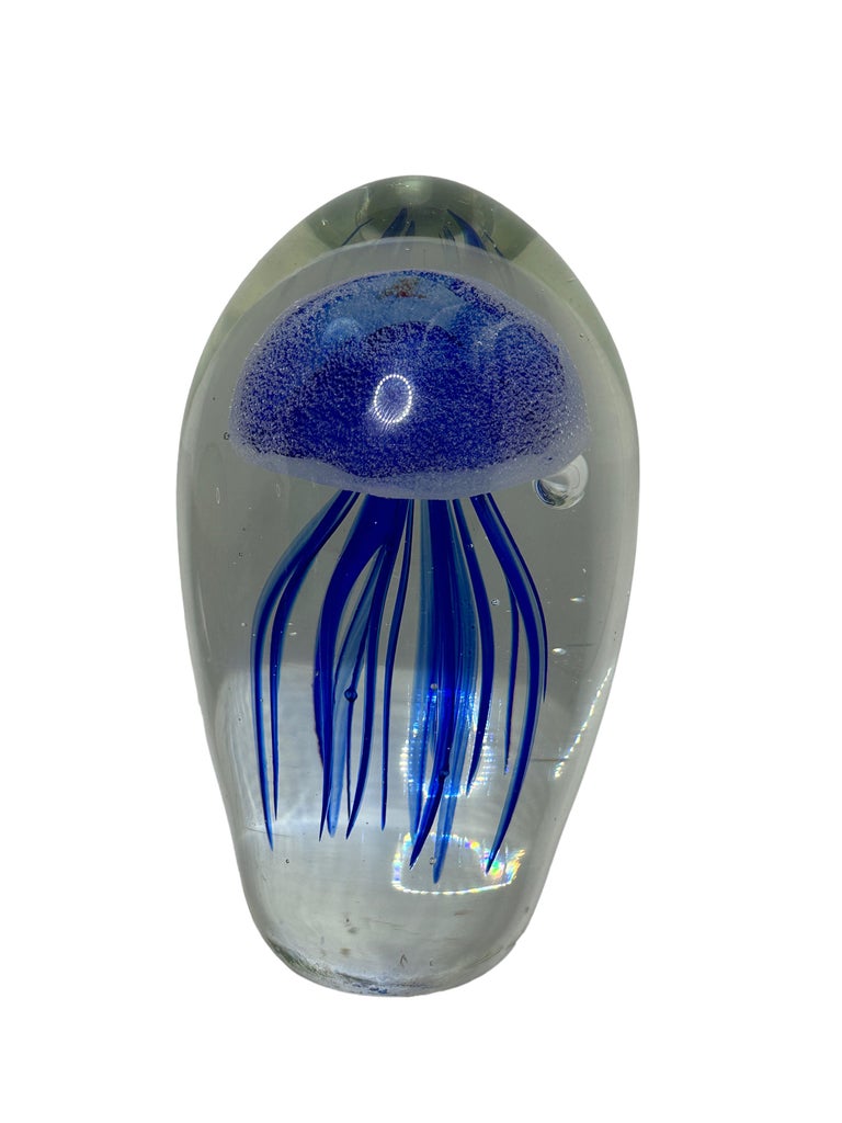 Collection Four Jelly Fish Murano Italian Art Glass Aquarium