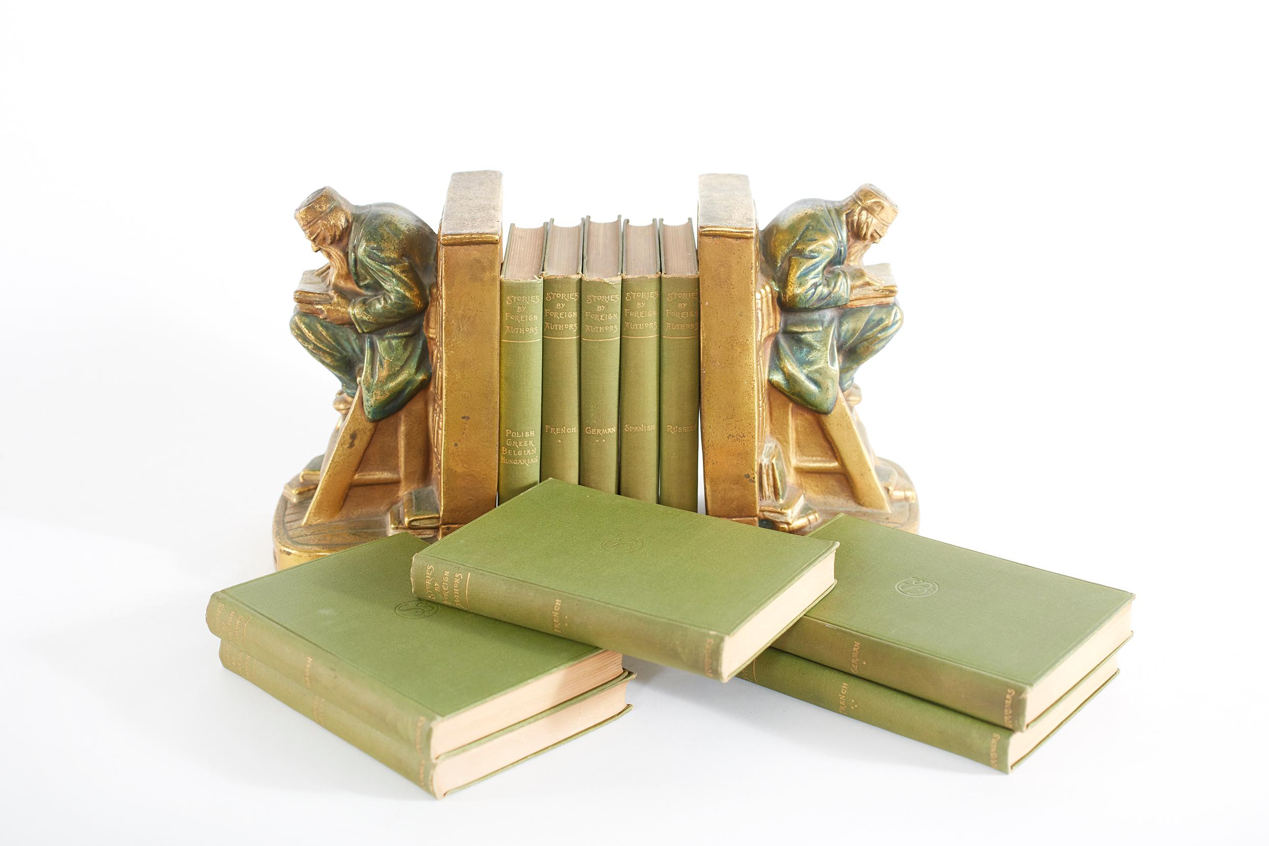 Late 19th Century Collection Gilt Leather Bound Book Set