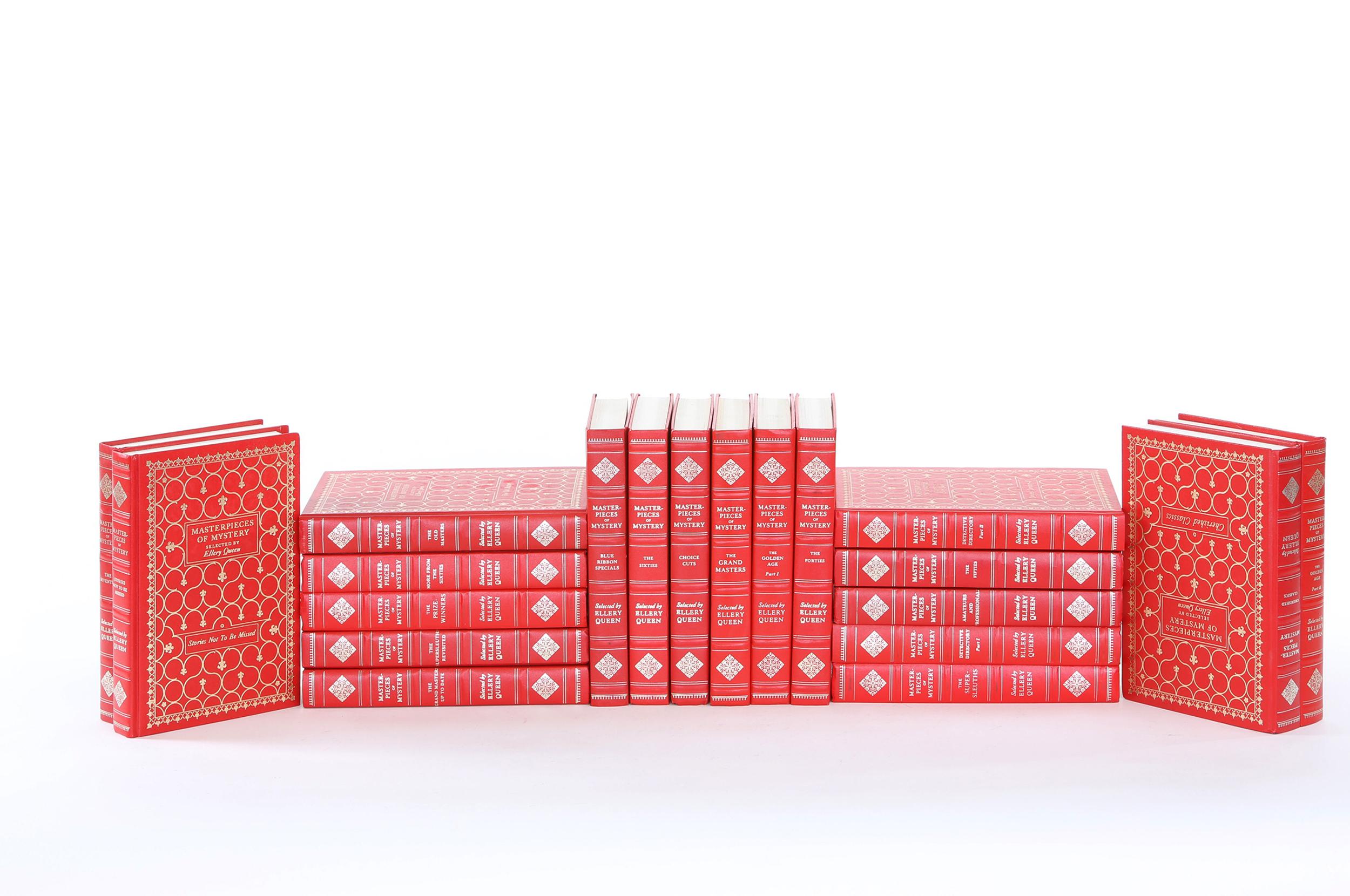 American Collection Gilt Leather Bound Books / Twenty Volumes