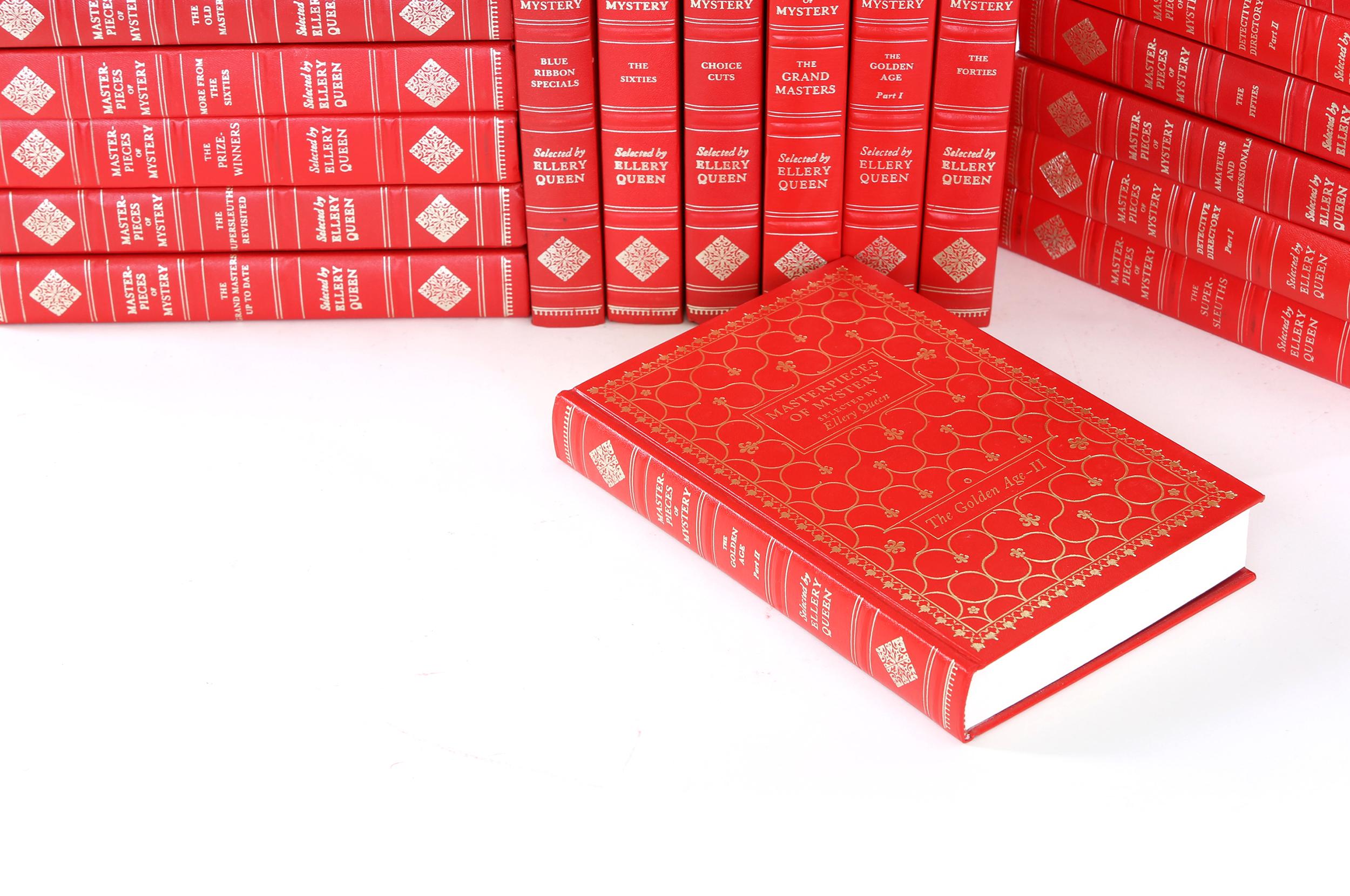 Gold Collection Gilt Leather Bound Books / Twenty Volumes