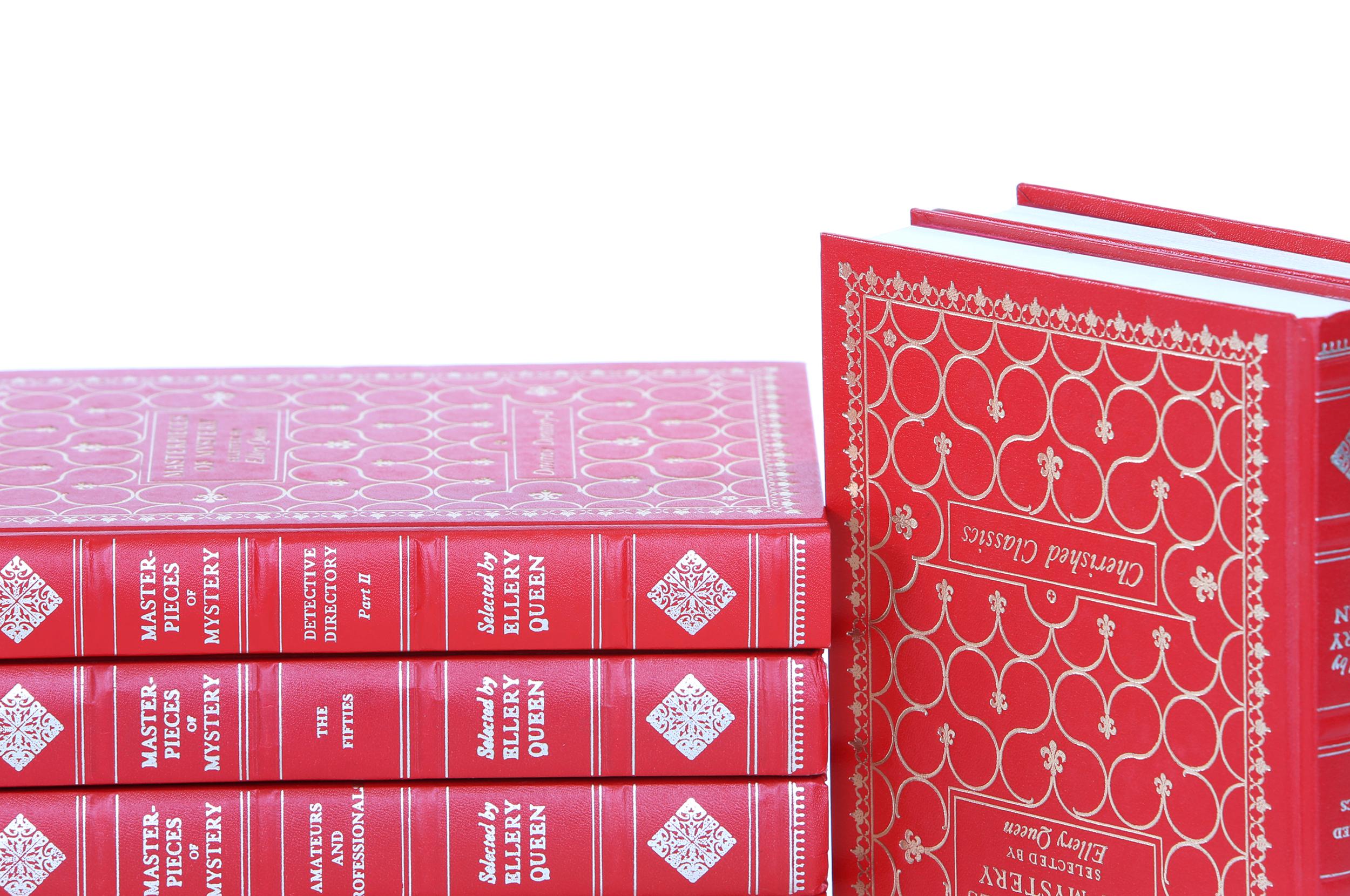 Collection Gilt Leather Bound Books / Twenty Volumes 1
