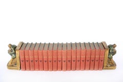 The Collective Ensemble de livres de bibliothèque reliés en cuir doré