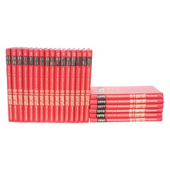 Collection Gilt Leather Bound Library Book Set
