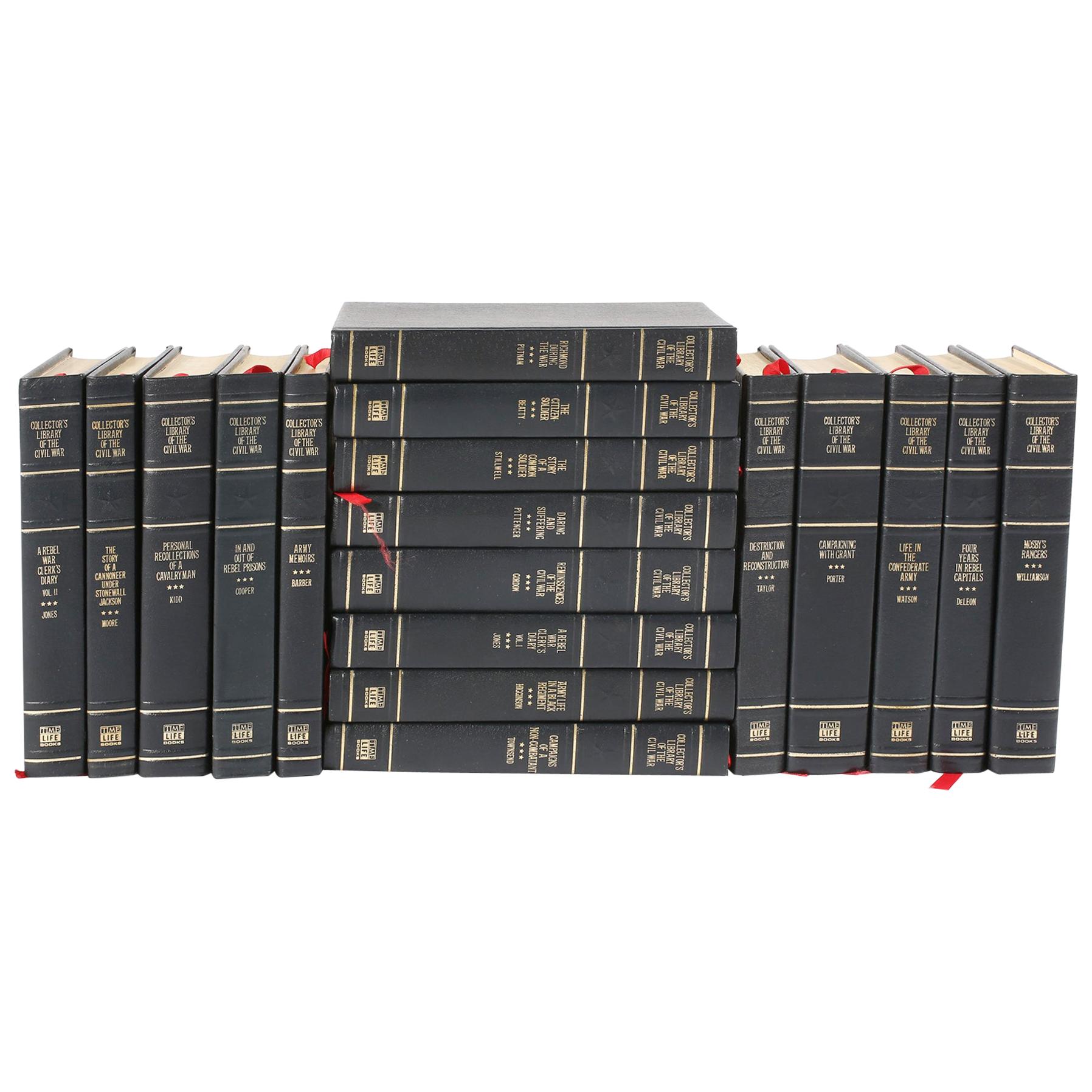Collection Gilt Leather Bound Library Book Set / Eighteen