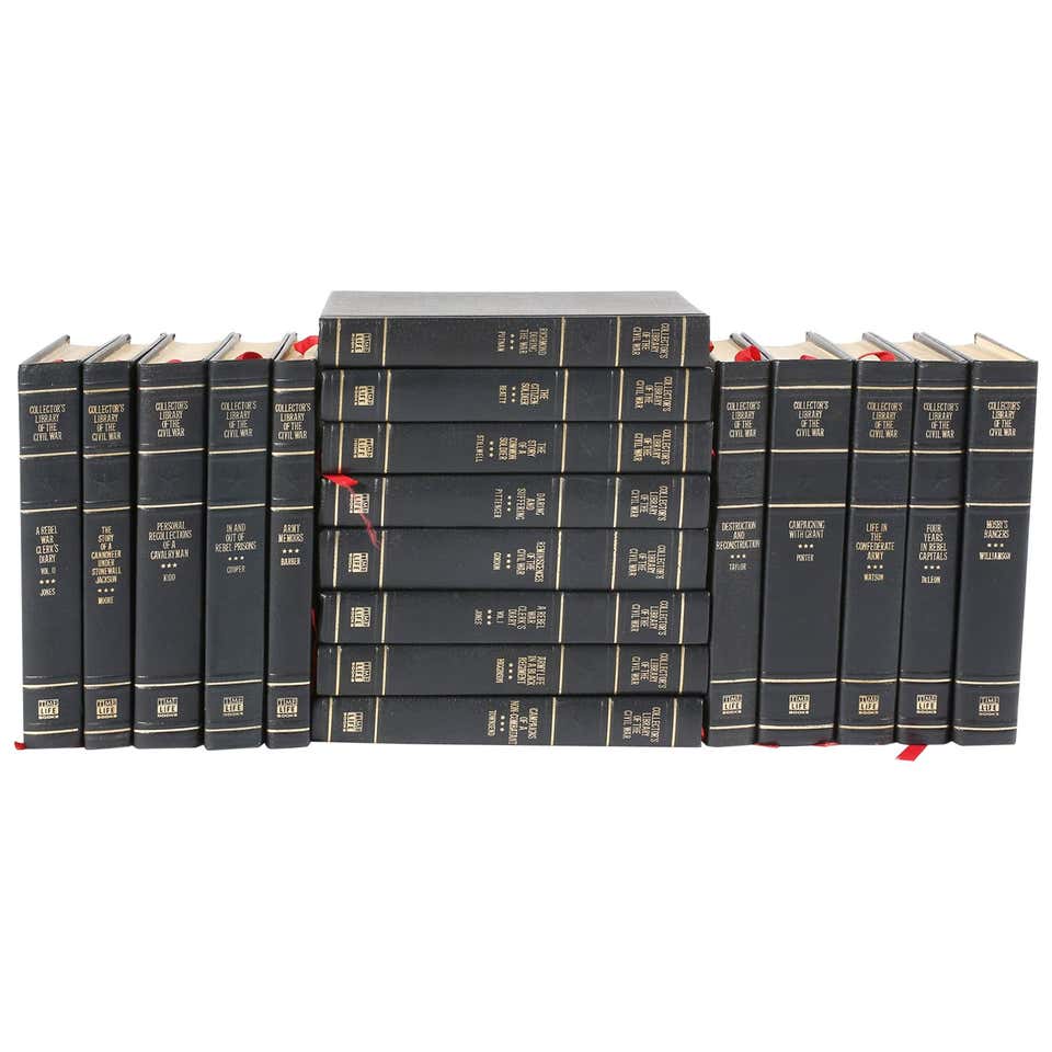 Collection Leather Bound Library Book Set For Sale at 1stDibs
