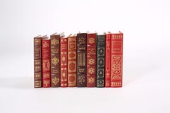 Collection Gilt Leather Bound Library Book Set /Ten