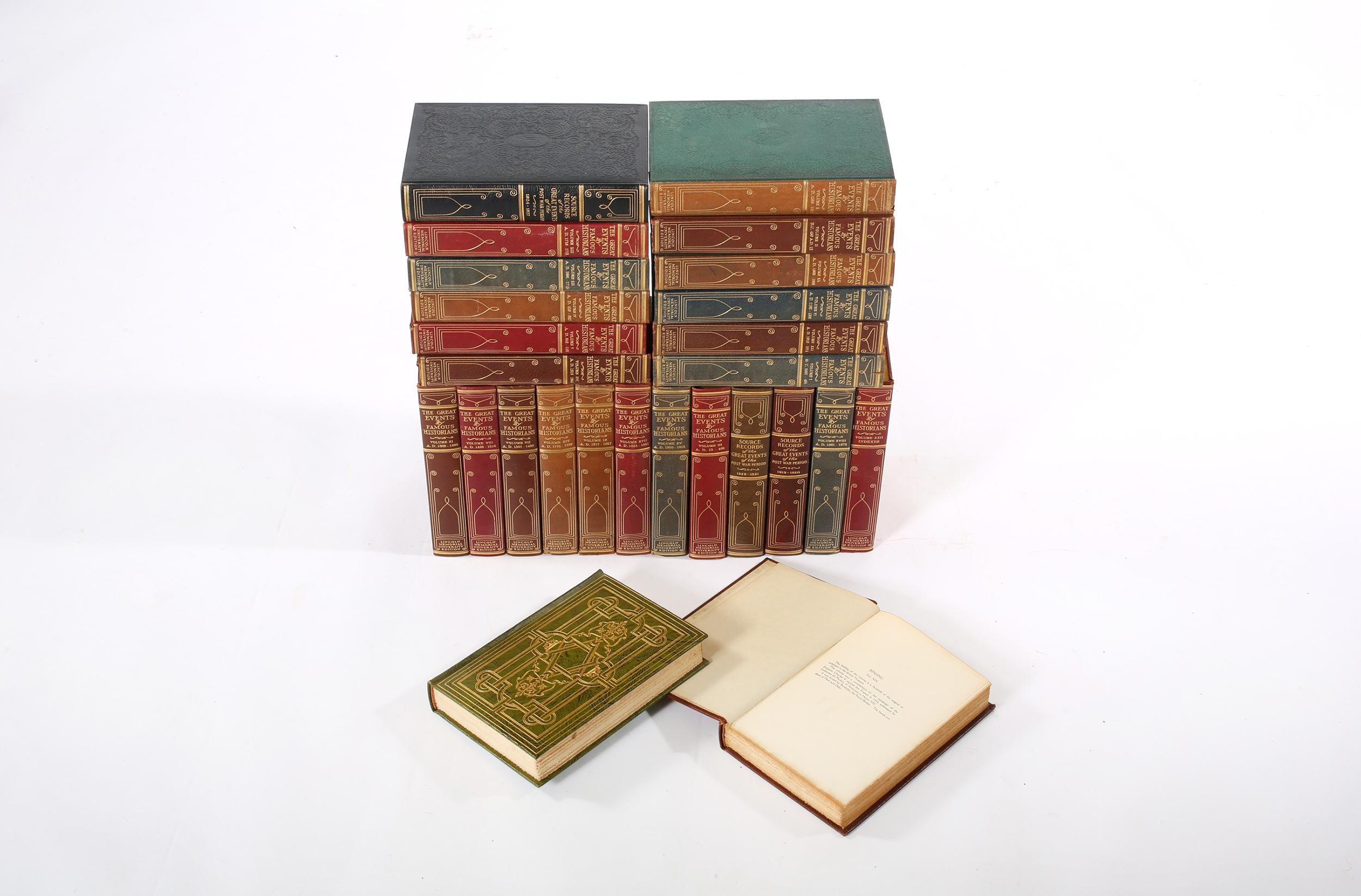 Collection Gilt Leather Bound Library Book Twenty Six Volumes 3
