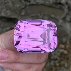 Collection Grade Natural Bubble Gum Pink Kunzite (Spodumene) Cushion Gemstone