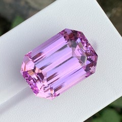 Collection Grade Soft Pink Color Emerald Cut Kunzite (Spodumene) Loose Gemstone