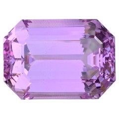 Collection Grade Soft Pink Color Emerald Cut Kunzite (Spodumene) Loose Gemstone