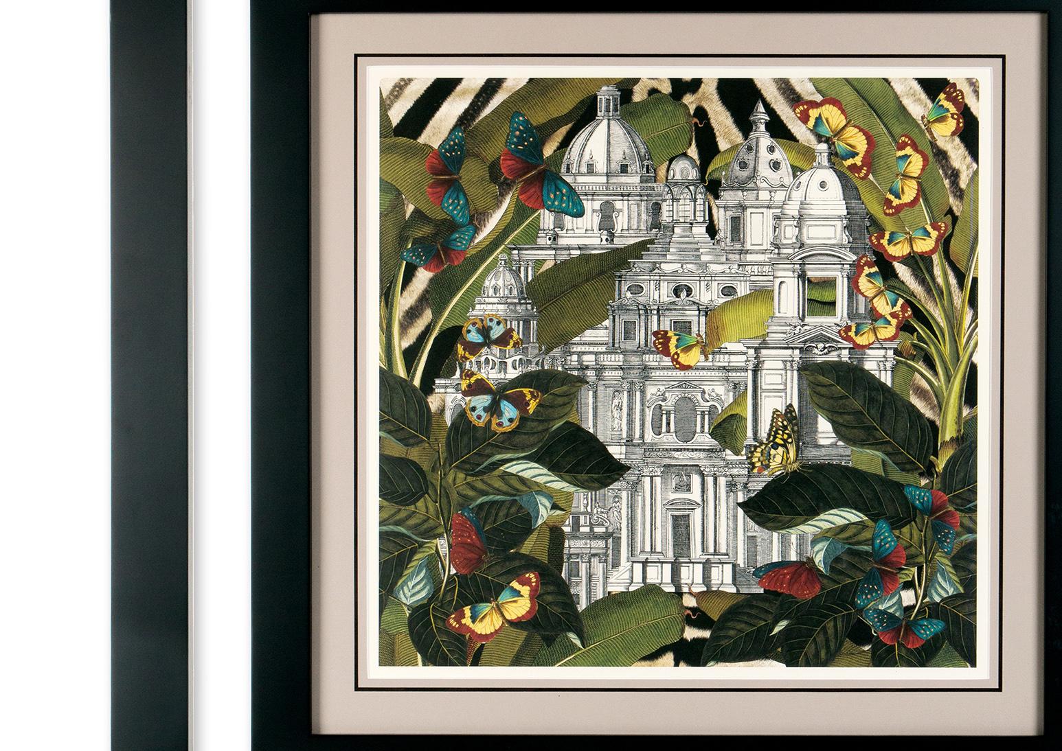 Modern Collection Jungle Dome Print Architecture Against a Jungle Theme, Number 2 For Sale