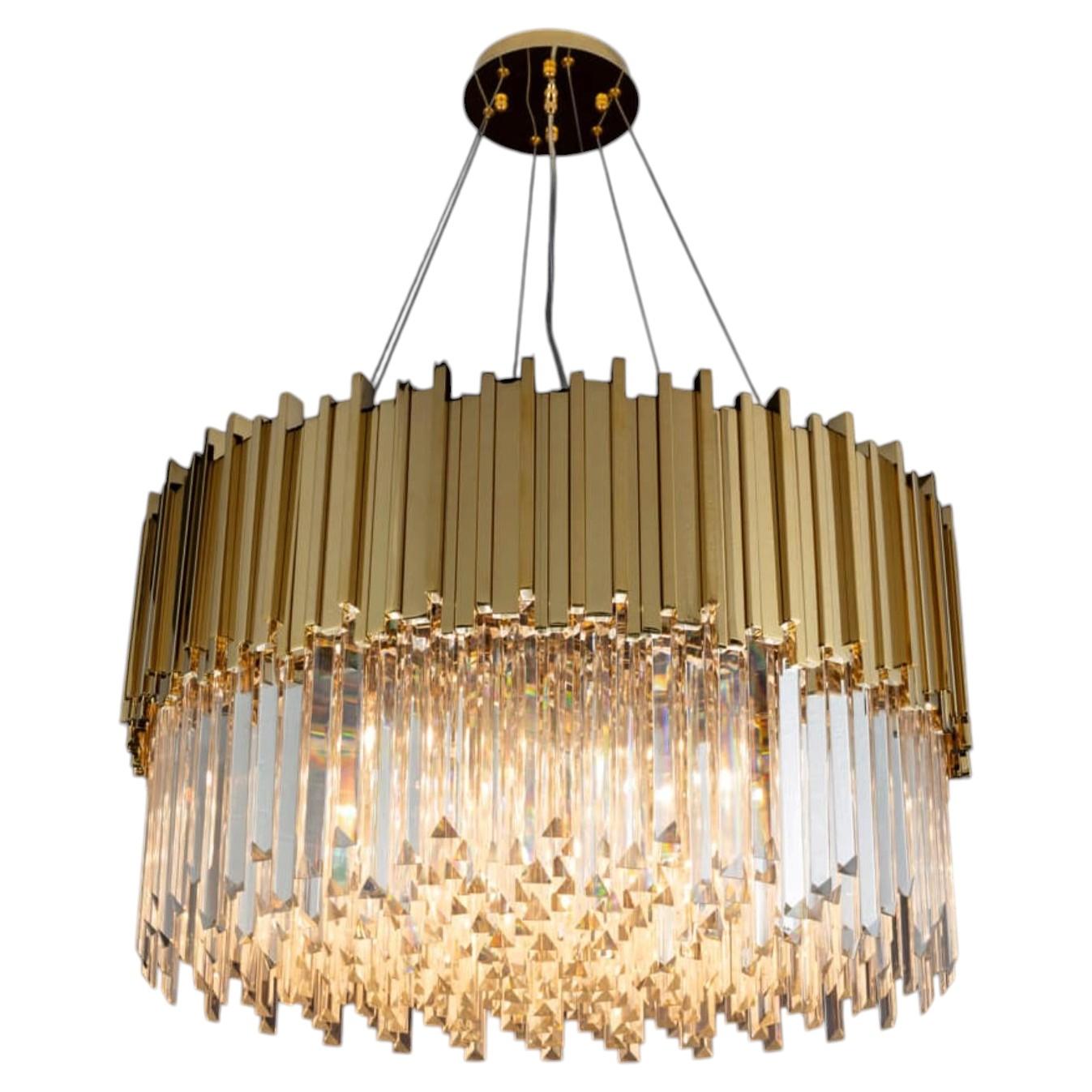 Collezione Jupiter Chandelier, metallo e cristallo, NCS 184/1/150 di JAGO