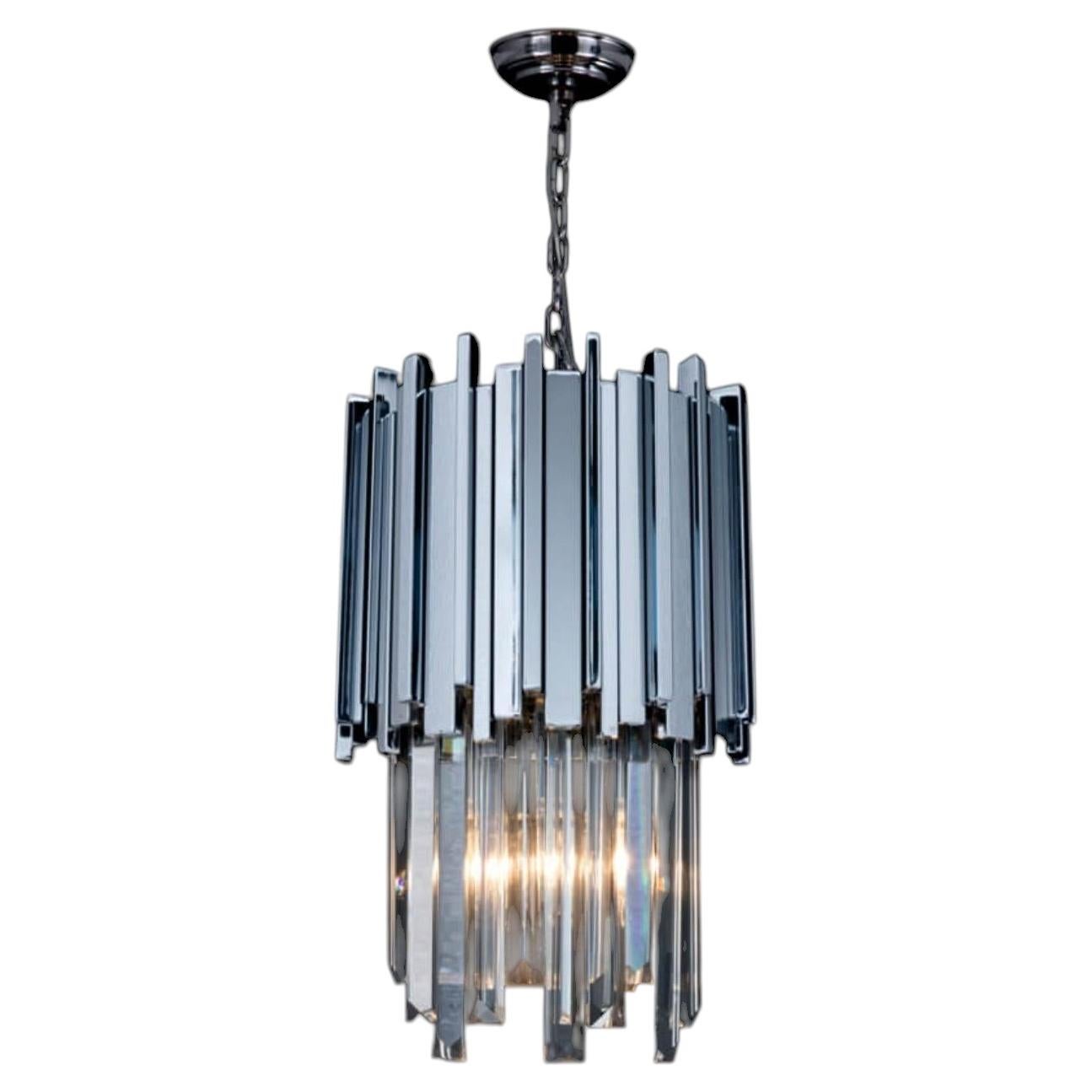 Collection Jupiter Chandelier, Metal and Crystal, NCS 184/1/25 by JAGO For Sale