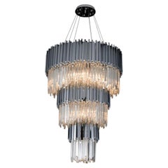 Collection Jupiter Chandelier, Metal and Crystal, NCS 184/3/80 by JAGO
