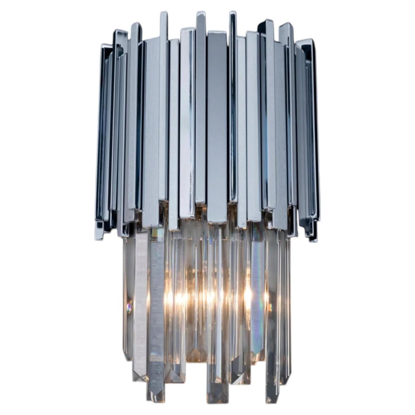 Collection Jupiter Wall Lamp, Metal and Crystal, NCL 127/1 by JAGO