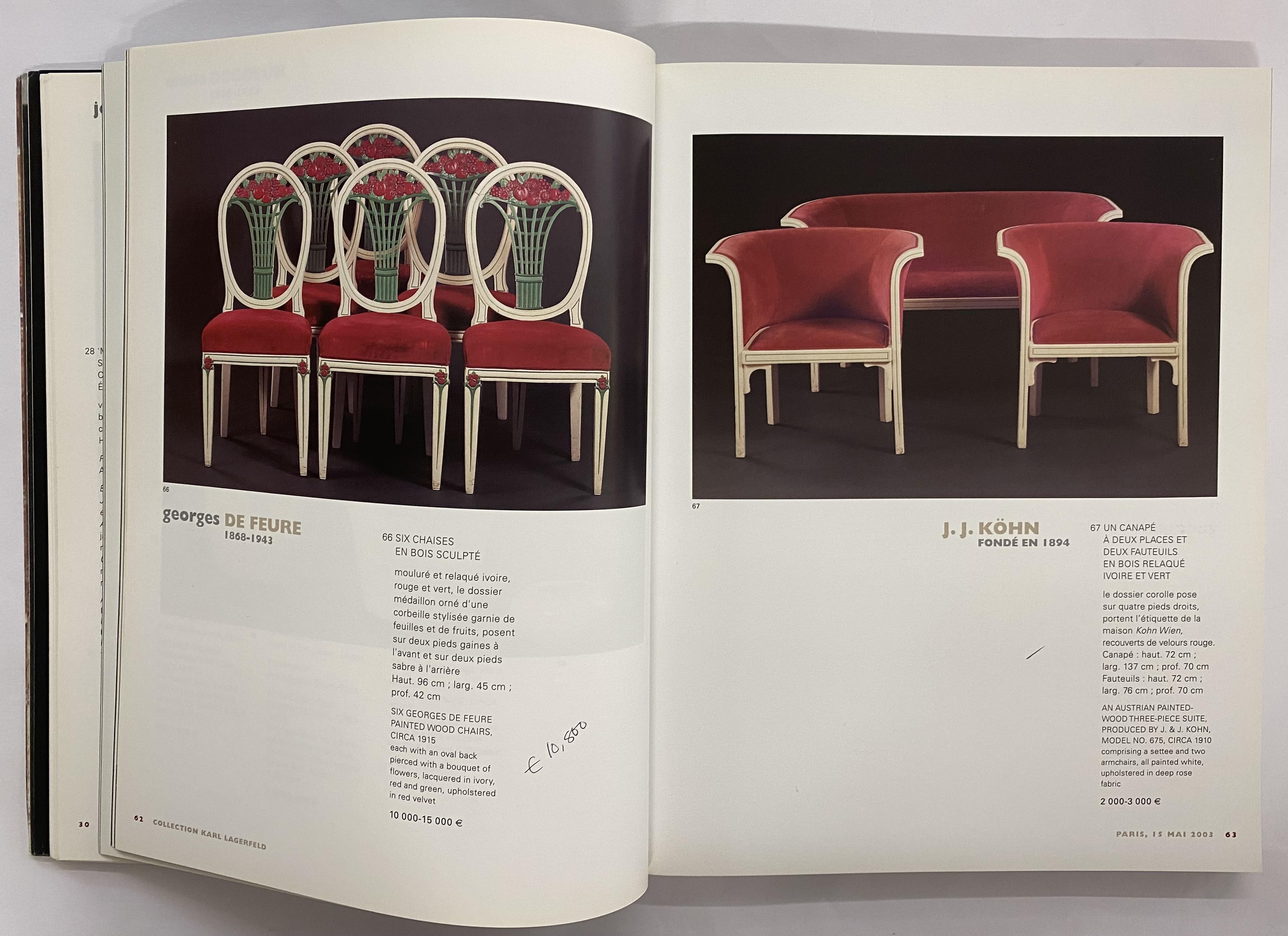 Collection Karl Lagerfeld: Arts Decoratifs Du XXe Siecle Sotheby's (Book) In Good Condition For Sale In North Yorkshire, GB