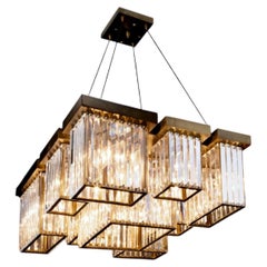 Collezione Labirinto, lampadario in metallo e cristallo, NCS 190/1/60 di JAGO