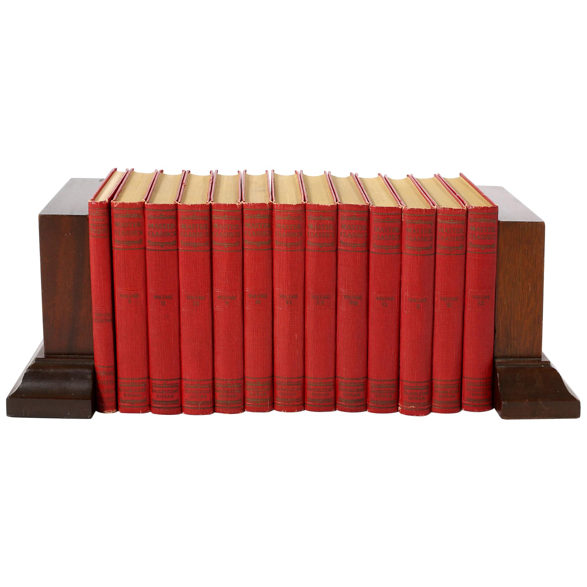 Collection Leather Bound Books / Thirteen Volumes