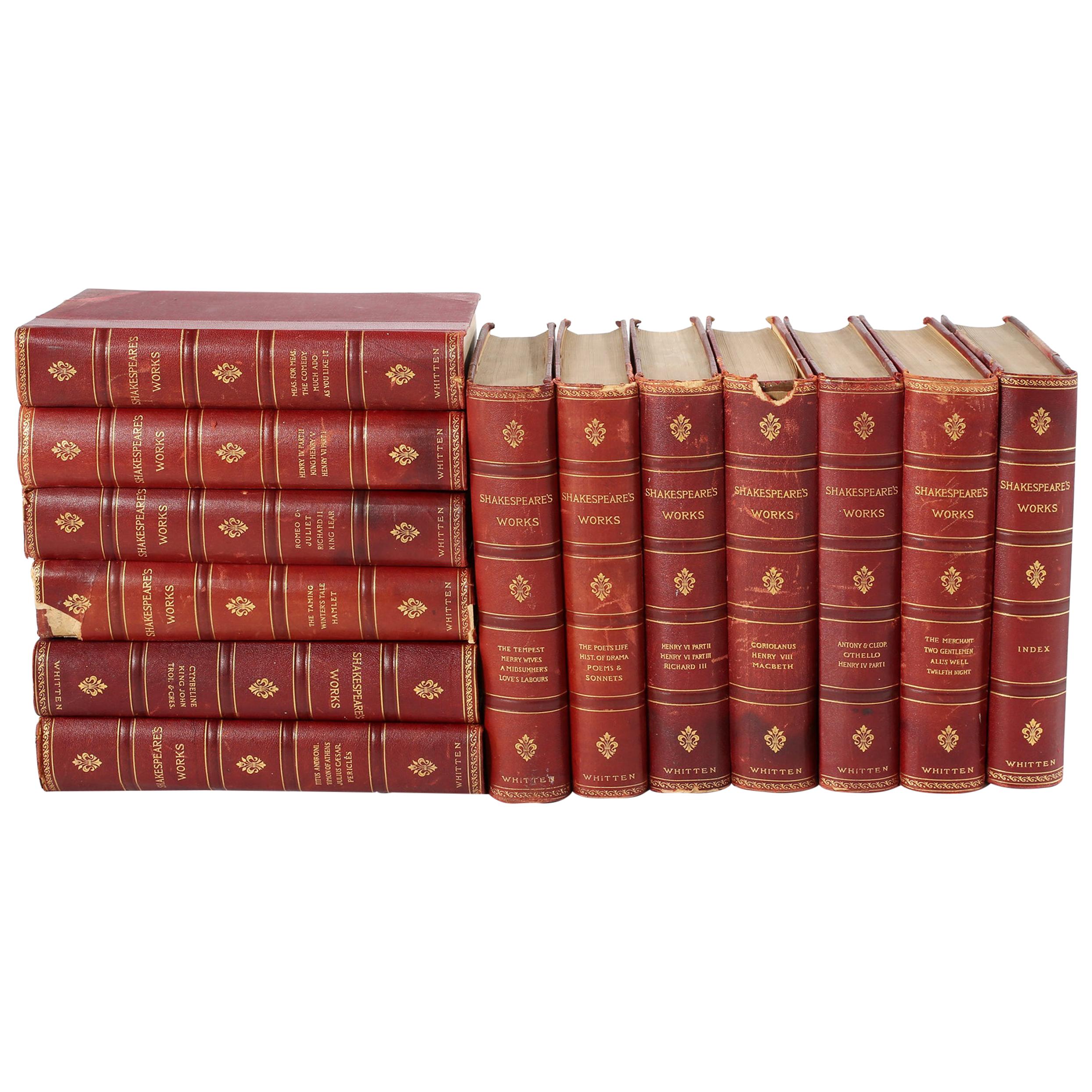 Collection Leather Bound Library Book Set Thirteen