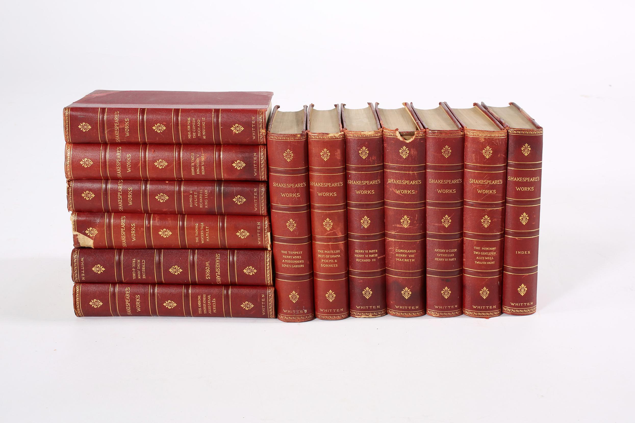 Collection Leather Bound Library Book Set Thirteen In Good Condition For Sale In Tarry Town, NY