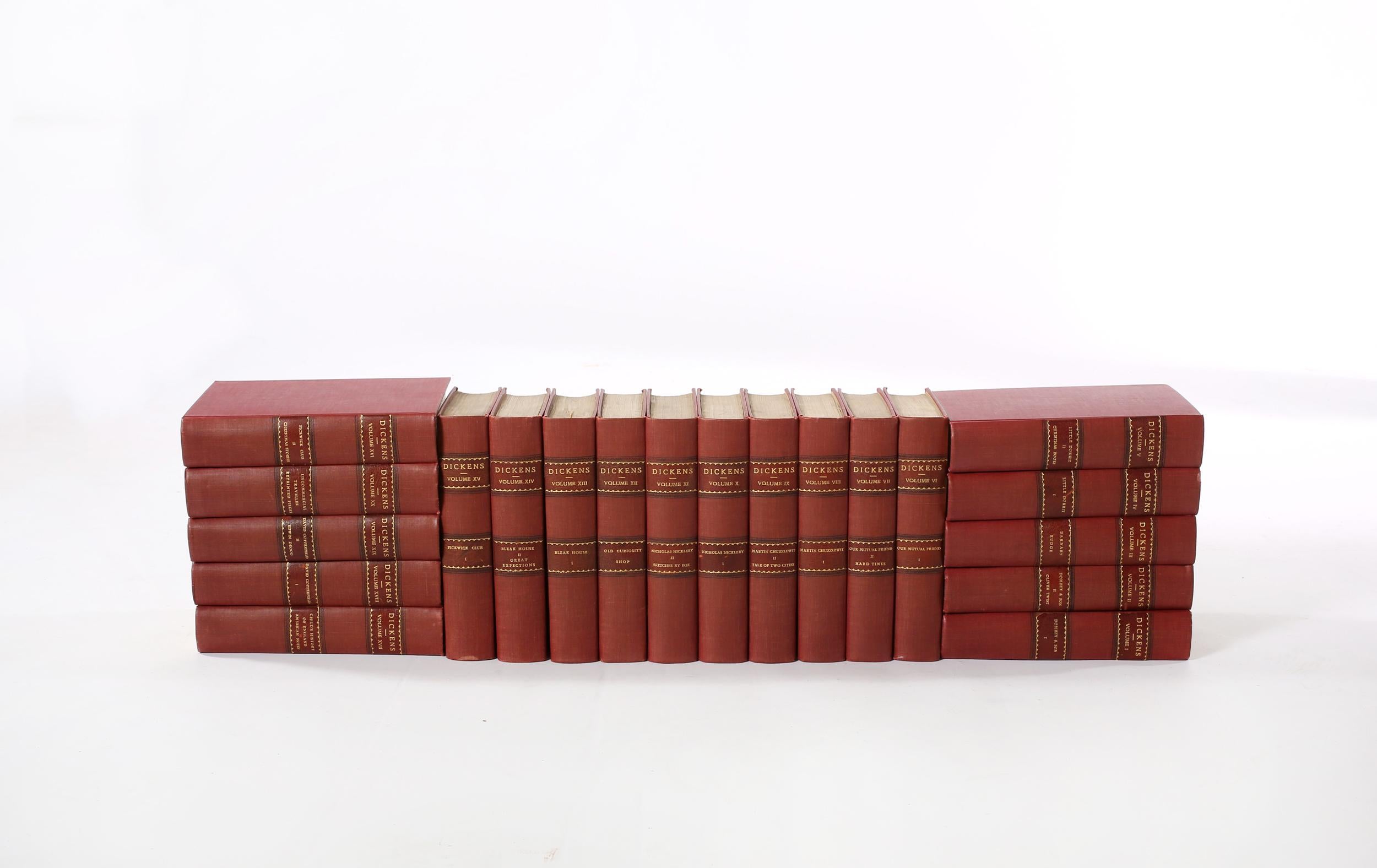 Collection Leather Bound Library Book Set / Twenty Volumes 6