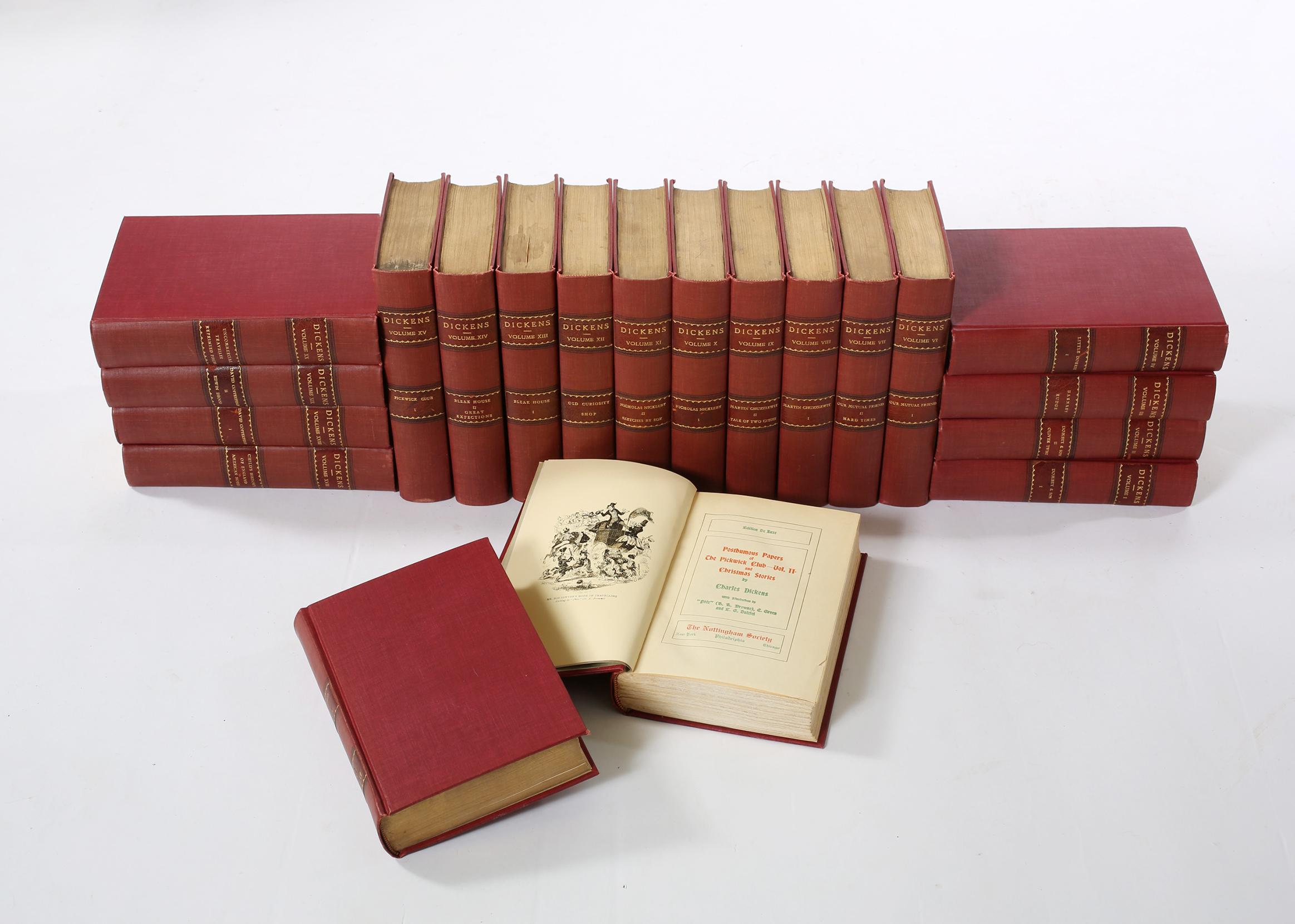 Collection Leather Bound Library Book Set / Twenty Volumes 2