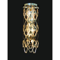 Collezione Medea - Lampada da parete, metallo e cristallo, NCA 167/80 di JAGO
