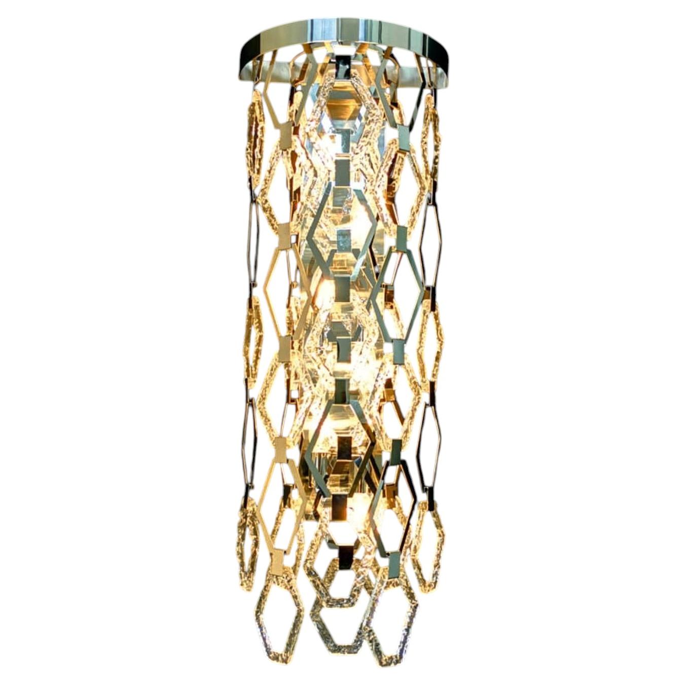 Collection Medea Wall Lamp, Metal and Crystal, NCA 167/80 by JAGO