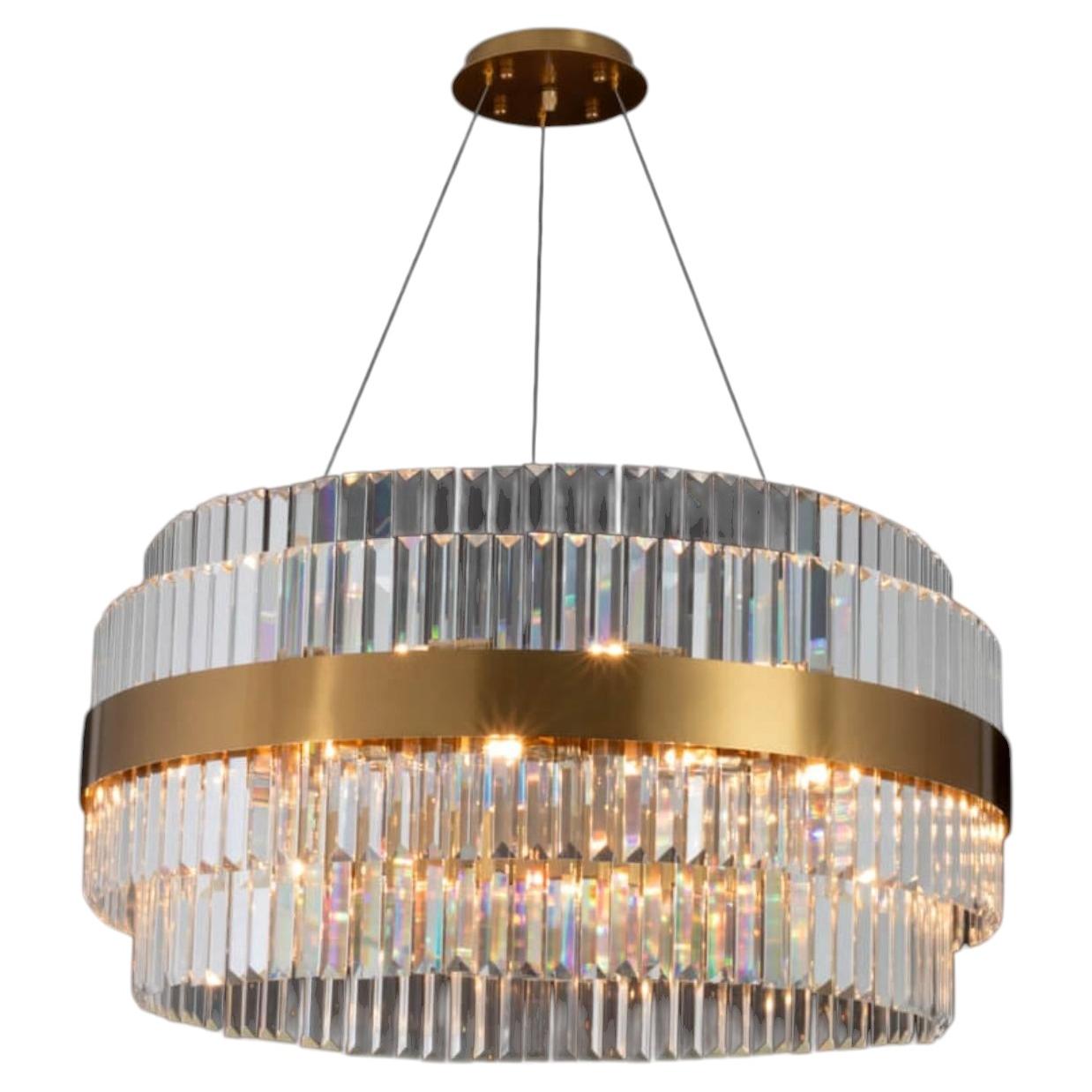 Collection Minerva Chandelier, Metal and Crystal, NCS 164/1/40 by JAGO