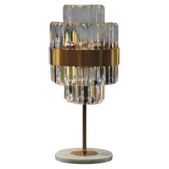 Collection Minerva Table Lamp, Metal and Crystal, NCL 167 by JAGO