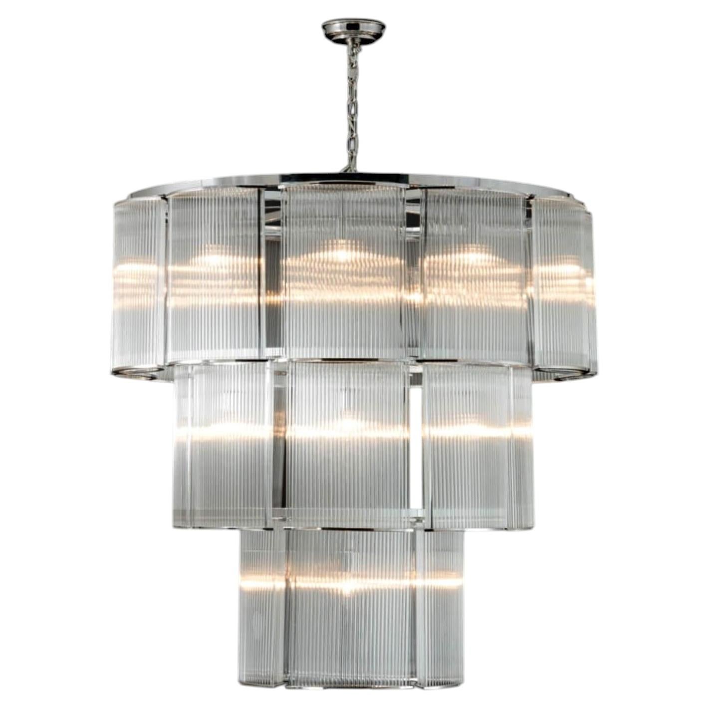Collection Nettuno Chandelier, Metal and Glass, NCS 066/3 by JAGO For Sale